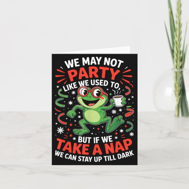 Funny Frog Nap Party For Sleep Lovers And Amphibia Card (Front)