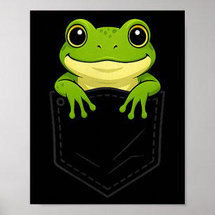 Funny Frog Peeking In Cket Animal Lover Men Women Poster