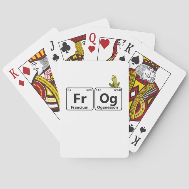 Funny Frog Periodic Table Elements Funny Science Poker Cards (Back)