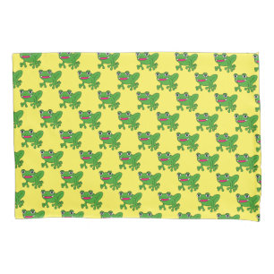 Funny frog pillow case