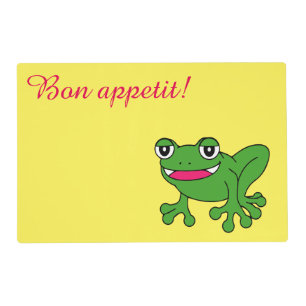 Funny frog placemat