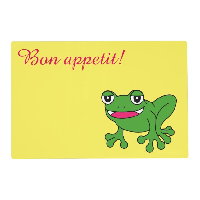 Funny frog placemat (Front)