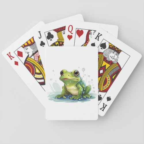 Funny frog poker cards