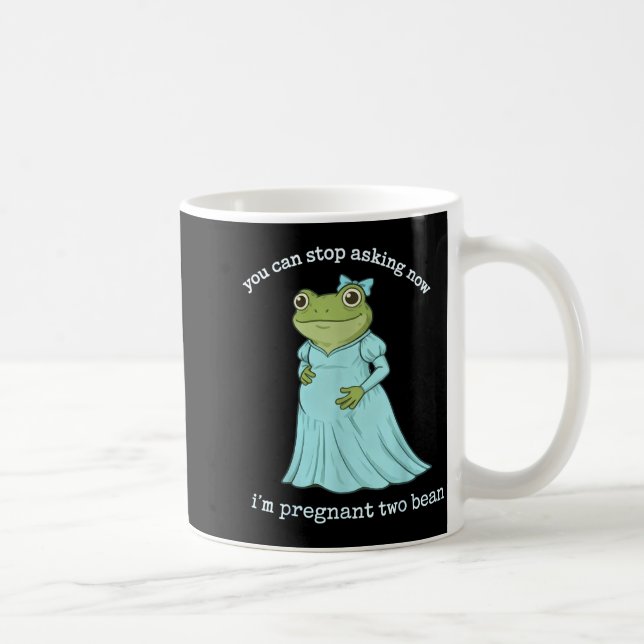 Funny Frog Pregnancy Announcement Medieval Pregnan Coffee Mug (Right)