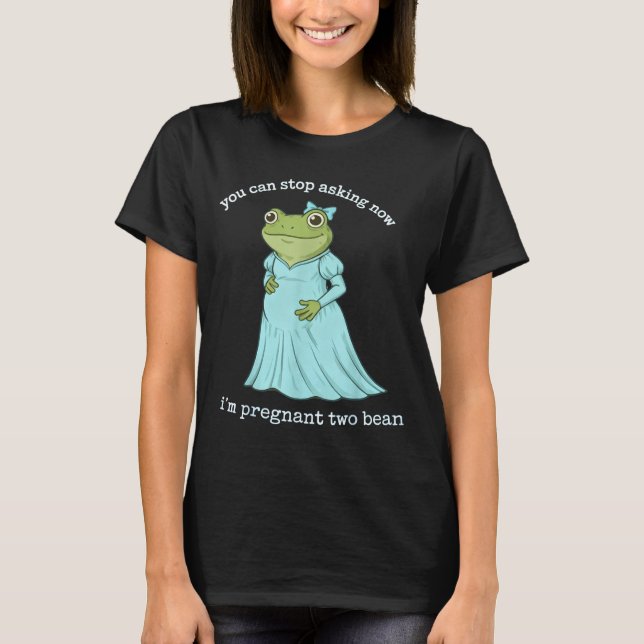 Funny Frog Pregnancy Announcement Medieval Pregnan T-Shirt (Front)