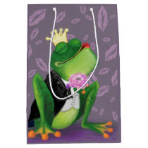 Funny Frog Prince Gift Bag - Kiss