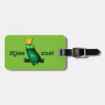 Funny  Frog Prince &quot;kiss Me!&quot; Luggage Tag at Zazzle