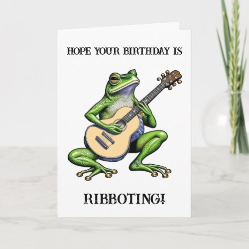 Funny Frog Puns Happy Birthday Card