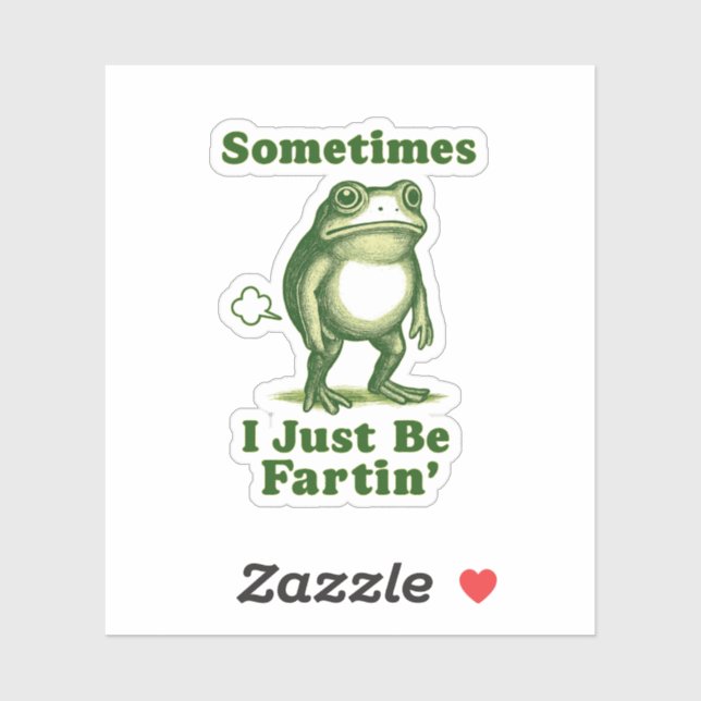 Funny Frog Quote Sticker (Sheet)