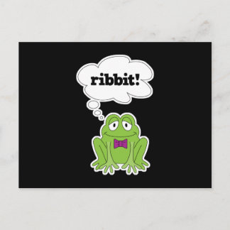 funny frog saying ribbit postcard