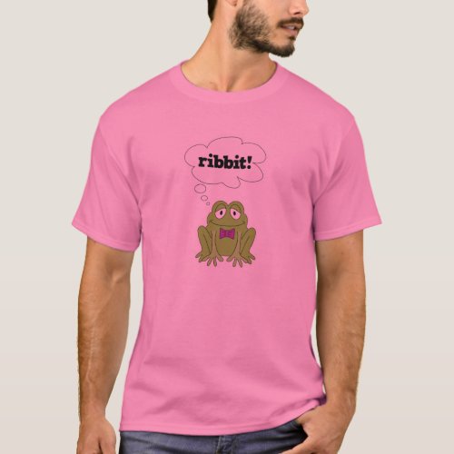 funny frog saying ribbit T_Shirt