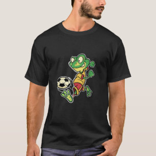 Funny Frog Soccer Player Illustration Soccer Lover T-Shirt