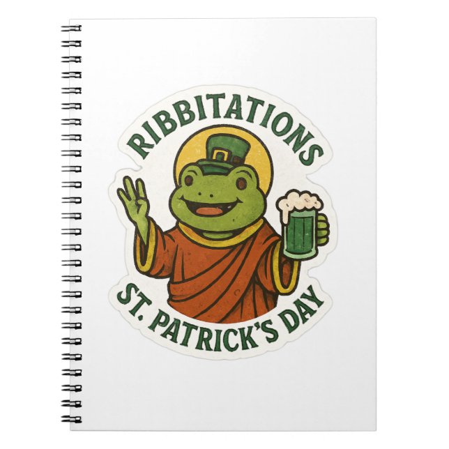 Funny Frog St.Patrick's Day Notebook (Front)