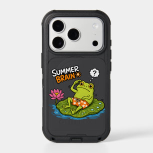 Funny Frog Summer Brain Silly Frog Cartoon  iPhone 17 Pro Case