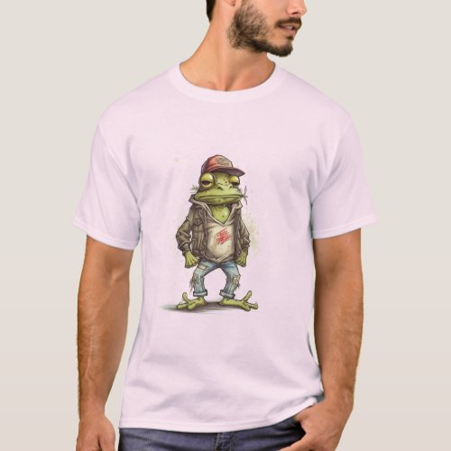 Funny Frog T_Shirt Design by Vector Art