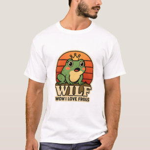 Funny Frog T-Shirt – WILF Wow I Love Frogs Retro F