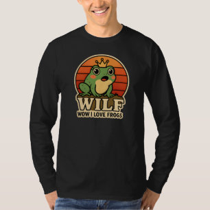 Funny Frog T-Shirt – WILF Wow I Love Frogs Retro F