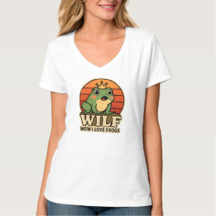 Funny Frog T-Shirt – WILF Wow I Love Frogs Retro F