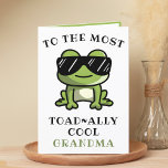 Funny Frog Toad Cool Grandmother Happy Birthday Thank You Card<br><div class="desc">Looking for a unique way to express your love and humor to your grandparent? Our funny frog greeting card is the perfect choice for your grandmother on her birthday! Customize it by adding your own personal message. Design features a cool green toad wearing sunglasses. Great way to send birthday wishes...</div>