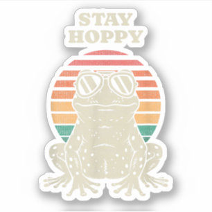 Funny Frog Toad Lover Retro Vintage Design Sticker
