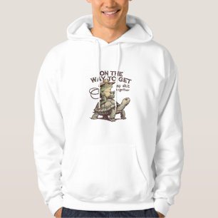 Funny Frog Turtle Motivation Vintage Art Hoodie