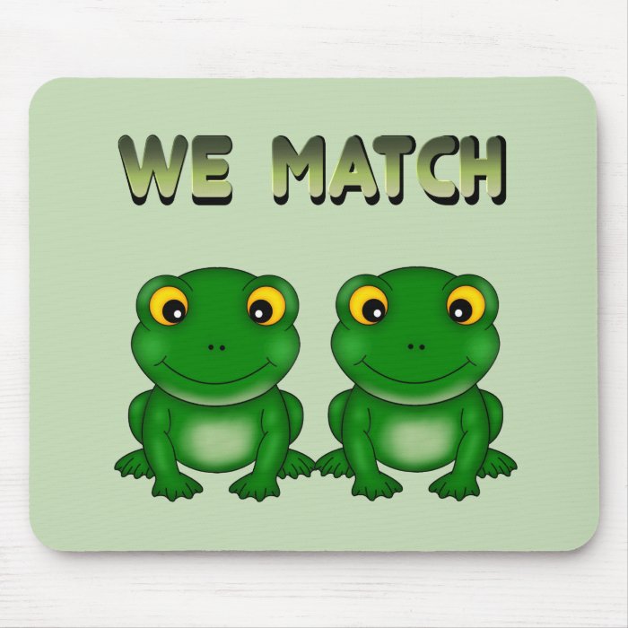 Funny Frog Twins Mousepad