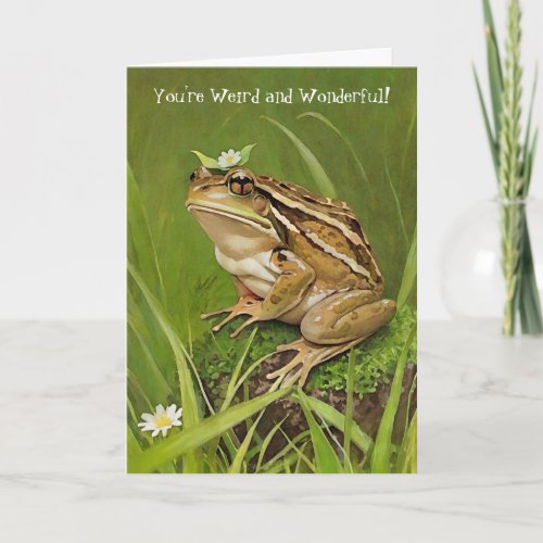 Funny Frog Weird Friend Cute Humor Friendship Card