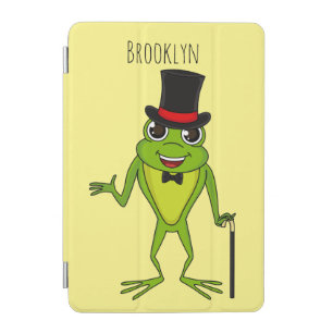 Funny frog with top hat cartoon iPad mini cover