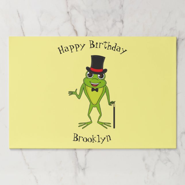 Funny frog with top hat cartoon paper pad (Front)