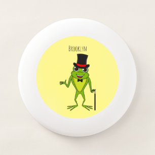 Funny frog with top hat cartoon Wham-O frisbee
