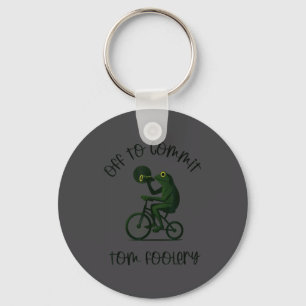 Funny Frog Wizard Off To Commit Tom Foolery Eclips Keychain