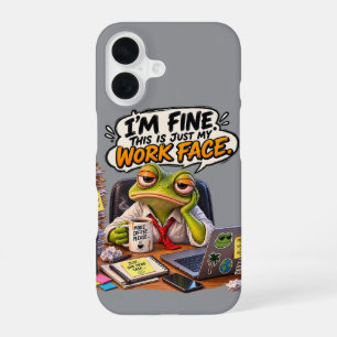 Funny Frog Work Face Phone Case - Office Humor