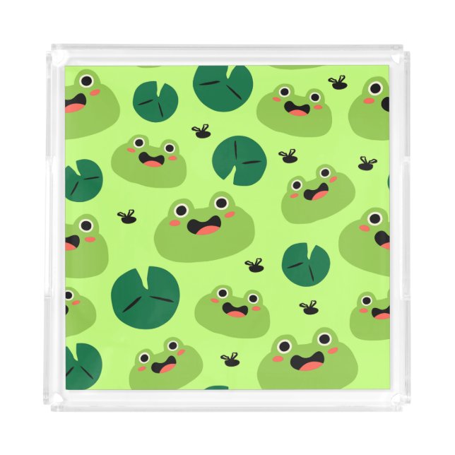 Funny frogs acrylic tray (Front)