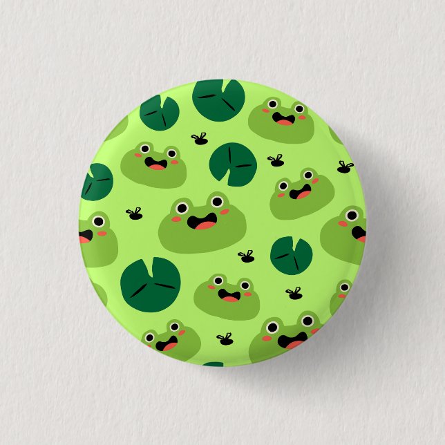 Funny frogs button (Front)