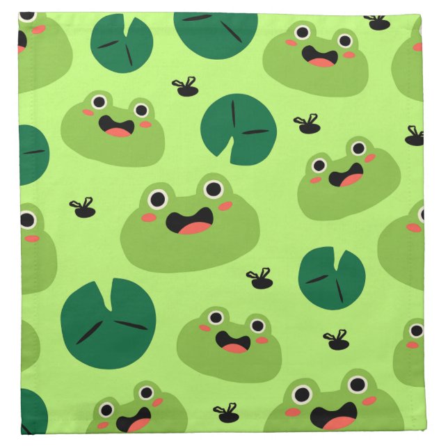 Funny frogs cloth napkin (Front)