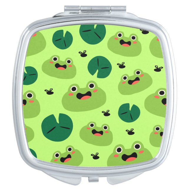 Funny frogs compact mirror (Front)