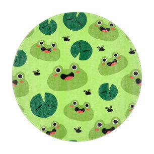 Funny frogs cutting board
