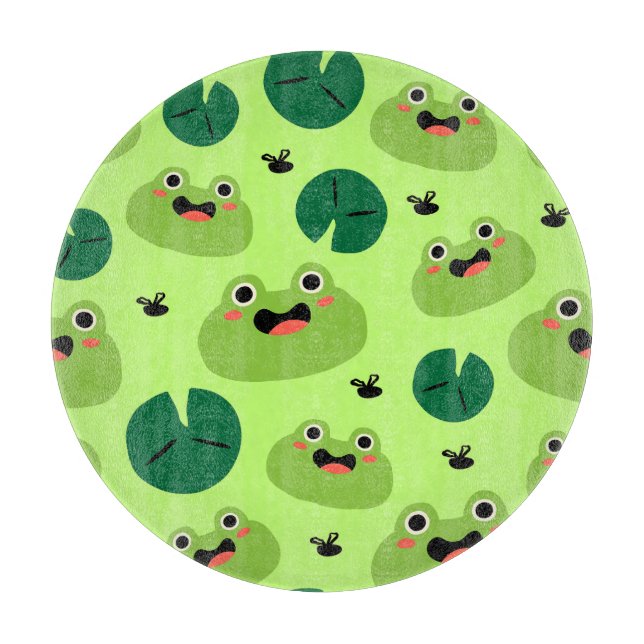 Funny frogs cutting board (Front)