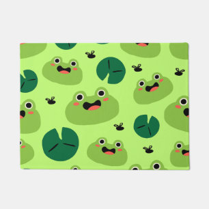 Funny frogs doormat