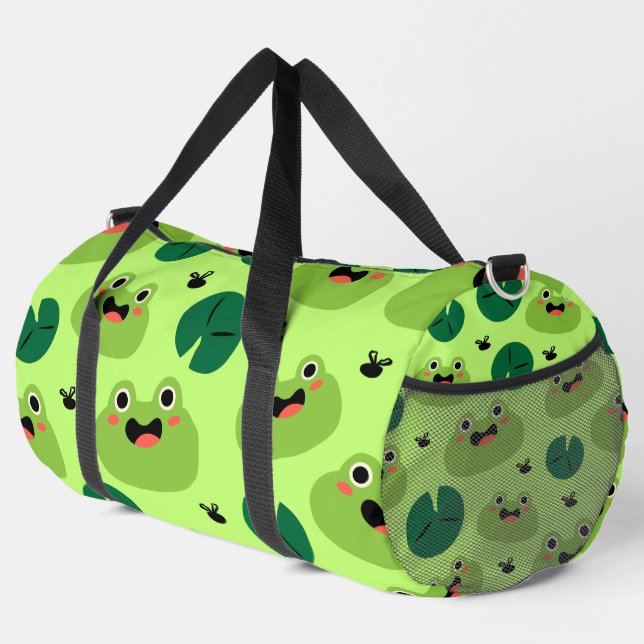 Funny frogs duffle bag (Right Corner)