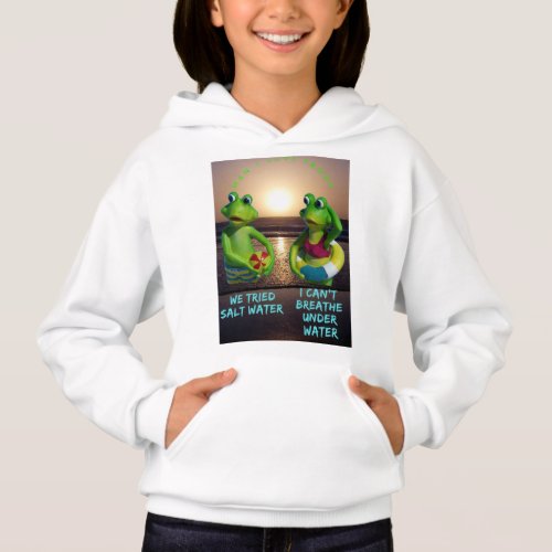 funny frogs in the sea man i love frogs hoodie