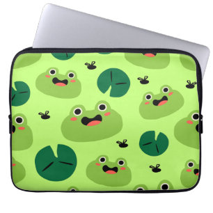 Funny frogs laptop sleeve