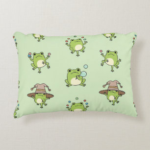 Funny Frogs on the Go Accent Pillow
