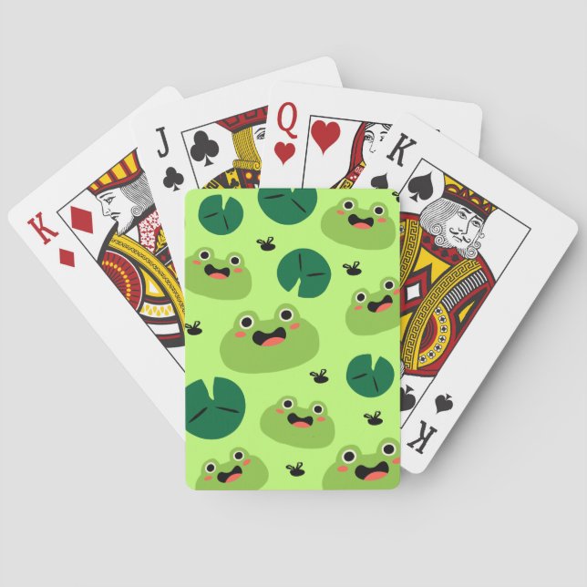 Funny frogs poker cards (Back)