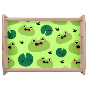 Funny frogs serving tray
