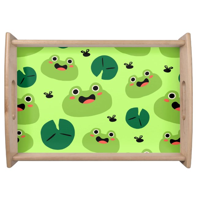 Funny frogs serving tray (Front)