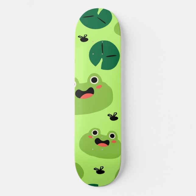 Funny frogs skateboard (Front)