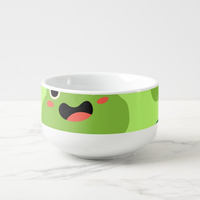 Funny frogs soup mug (Front)
