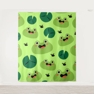 Funny frogs tapestry