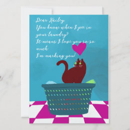Funny From Bad Cat Custom Valentine Card